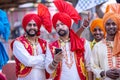 Punjabi sikh performing bhangra dance at surajkund craft fair