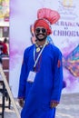 Punjabi sikh performing bhangra dance at surajkund craft fair