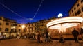 Farinata Degli Uberti square with carousel in Empoli, Italy