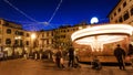 Farinata Degli Uberti square with carousel in Empoli, Italy