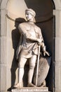 Farinata degli Uberti, statue in the Niches of the Uffizi Colonnade in Florence