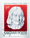 Farkas Bolyai 1775 - 1856, also known as Wolfgang Bolyai in Germany, was a Hungarian mathematician