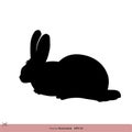 Farm Animal - Rabbit Silhouette Vector Logo Template Illustration Design Royalty Free Stock Photo