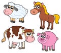 Farm animals collection Royalty Free Stock Photo