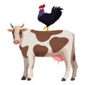 Farm, animals and farmer cartoon Royalty Free Stock Photo