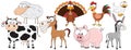 Farm animals/ livestock - vector illustrations Royalty Free Stock Photo