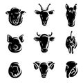 Farm animals set. Vector Royalty Free Stock Photo