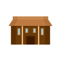 Farm asia house icon, flat style Royalty Free Stock Photo