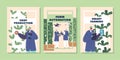 Farm Automation and Smart Crop Production Banners with Characters Use Innovative Of Technologies, Robotics, And Ai