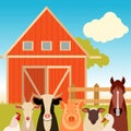 Farm banner with animals