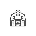 Farm barn line icon