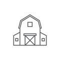 Farm barn vector icon symbol isolated on white background Royalty Free Stock Photo