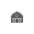 Farm barn vector icon symbol isolated on white background