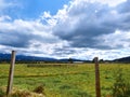 Farm behind the fence Royalty Free Stock Photo