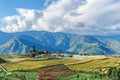 Farm in Bhutan eastern mountains Royalty Free Stock Photo