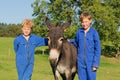 Farm Boys with their donkey