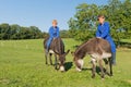 Farm Boys with their donkeys