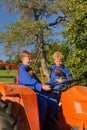 Farm Boys on tractor