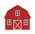 Farm building icon flat style. Isolated on white background. Vector illustration. Royalty Free Stock Photo