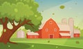 Farm Cartoon Landscape