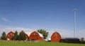 Farm with a cell tower. Royalty Free Stock Photo