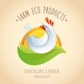 Farm chicken symbol icon