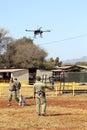 Farm Community Security displaying drone with camera