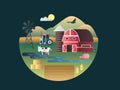 Farm concept flat design