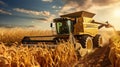 farm corn harvester Royalty Free Stock Photo