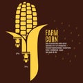 Farm corn vector illustration