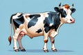 farm Cow animal comical comic book illustration