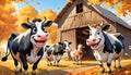 Farm cow farm ranch barn comedy cartoon