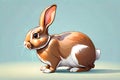 Farm domestic Rabbit animal children pet drawing