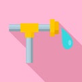 Farm drop pipe icon, flat style