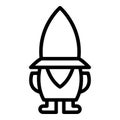 Farm dwarf icon, outline style