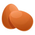 Farm eggs icon, cartoon style