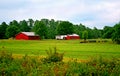 Farm Equipment, Barn, Stable, and Horse Trailer Royalty Free Stock Photo