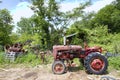 Farm Equipment Tractor Junkyard Landscape Royalty Free Stock Photo
