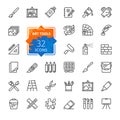 Farm, Farming, Agriculture - thin line web icon set. Contains such Icons as Greenhouse, Haystack, Harvest and more. Outline icons Royalty Free Stock Photo