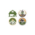 Farm, farming label. Agriculture, agribusiness, farmhouse animal