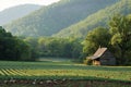 Farm With Central Barn Royalty Free Stock Photo