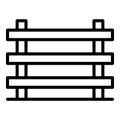 Farm fence icon outline vector. Cow cattle Royalty Free Stock Photo