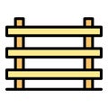 Farm fence icon vector flat Royalty Free Stock Photo