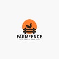 Farm fence logo vector illustration design