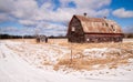 Farm Field Forgotten Barn Decaying Agricultural Structure Ranch Royalty Free Stock Photo