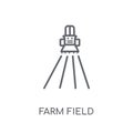 farm Field linear icon. Modern outline farm Field logo concept o Royalty Free Stock Photo
