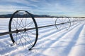 Farm field in winter. Royalty Free Stock Photo