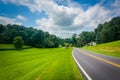 Farm fields along a country road in rural Carroll County, Maryland. Royalty Free Stock Photo