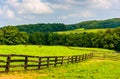 Farm fields and rolling hills in rural York County, Pennsylvania Royalty Free Stock Photo