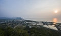 Farm fishing village on coastline at South of Thailand.